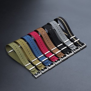 Bracelet de montre en nylon HUANLONG 20 mm/22 mm, une seule pièce, réglable, côtelé, respirant, robuste - Product Image 5