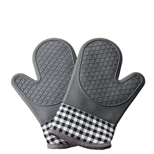 Термостойкие силиконовые перчатки для приготовления пищи, с логотипом на заказ