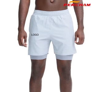 Herren Individuell Gestaltete 2-in-1 Sport- und Freizeithose aus Leichter, Schnell Trocknender Stoffqualität für Erwachsene, Einfarbig für Training und Tennis - Product Image 2