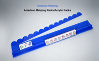 Pousseur et règle de mahjong en bois de luxe modernes et personnalisables, 17,5 pouces et 20 pouces, portables pour le divertissement du mahjong américain