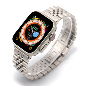 Correa de metal de 5 eslabones para IWatch Series 8 7 6 <span class=keywords><strong>SE</strong></span> 5 4 45mm 41mm correa de acero inoxidable para <span class=keywords><strong>Apple</strong></span> <span class=keywords><strong>Watch</strong></span> Band Ultra 49mm <span class=keywords><strong>40mm</strong></span> 44mm - Product Image 5