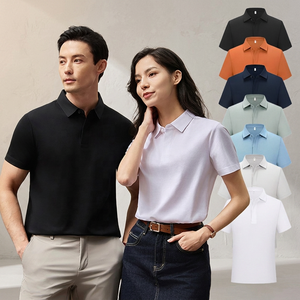 Men's Casual Summer Business <b>Polo</b> Shirts Wholesale Printed Knitted Short Sleeve Breathable Polyester/Cotton Colored Solid Patter - Product Image 2