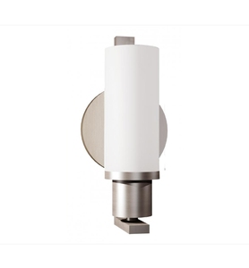 Luxury Style White Color Glass Material Lampshade Single <b>Light</b> <b>Wall</b> <b>Sconce</b> with Brushed Nickel Iron Base for Hotel - Product Image 5