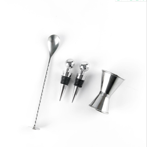 Ensemble d'outils de shaker à cocktails pour barman, 9 pièces, bambou, écologique, accessoires de bar en acier inoxydable - Product Image 4