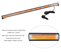 COB simple rangée LED feu de signalisation nouvelle d'urgence Firefight ambre jaune rouge bleu barre de LED stroboscopique pour barre de lumière d'avertissement de toit de voiture