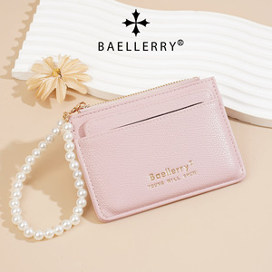 กระเป๋าใส่บัตรแบบซิปสำหรับผู้หญิง Baelerry สีชมพูมุก สายคล้องบางเฉียบ ใส่บัตรเครดิต ใช้ได้ทุกวัน ซัมเมอร์ 2025 - Product Image 1