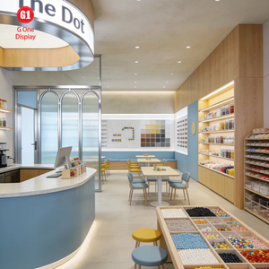 Custom Wooden Display Counter & Shop Fixture with LED Decoration for Art Toy Blind Box Store - Product Image 2