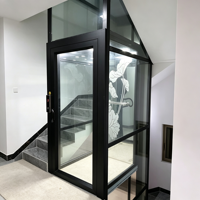 Ascensore Domestico in Vetro per Soffitta, Elevatore Personalizzato per Piccole Ville e Case a Due Piani, Direttamente dalla Fabbrica
