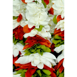 Guirnalda de Flores Artificiales Blancas y Naranjas, Decorativa, Colgante, para Bodas, Festivales, Templos, Decoración Floral para el Hogar - Product Image 3