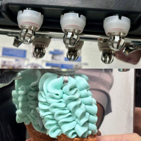 Machine à Glace Commerciale Entièrement Automatique en Acier Inoxydable 304 Haute Productivité pour 3 Saveurs - Glace aux Noix, Sirop, Eau