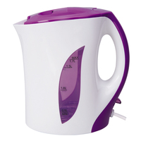 Bouilloire électrique en plastique, bouilloire électrique bon marché avec lumière LED, théière, chaudière à eau chaude, 360
