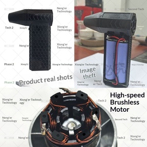 Nouveau souffleur de neige et de poussière puissant, ventilateur portatif haute vitesse pour le camping et l'extérieur, batterie lithium rechargeable, garantie 1 an - Product Image 1