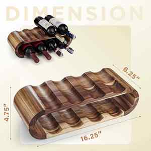 Solid Wood Classic Double-Layer Round Red Wine Display Rack with Eco-Friendly Design Customizable Color & Logo - Product Image 5