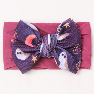 Halloween Costume Accessories: Children's <strong>Pumpkin</strong> <strong>Headbands</strong> with Skull-shaped Ribbons and Bow Ties Hair Bands - Product Image 6