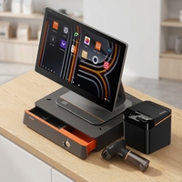 Système de données Android SUNMI D3 personnalisé avec logo, double écran tactile, tablette tactile 15,6 pouces, terminal de point de vente