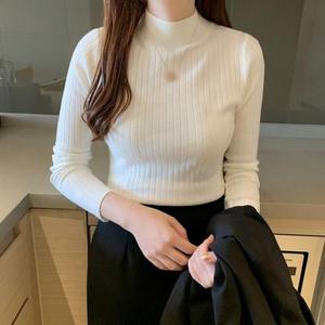 La Nueva Camiseta de Cuello Medio Alto se Combina con un Suéter Fino y un Suéter de Manga Larga - Product Image 2