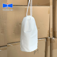 Petit sac de pochette d'emballage cosmétique avec cordon de serrage en coton biologique personnalisé en coton et lin avec bouton et pochette