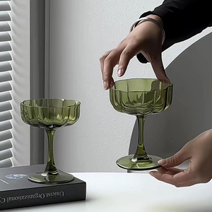 Verre à champagne décoratif en forme de fleur de pétale rose, verre à <span class=keywords><strong>martini</strong></span> en cristal, pied haut, verrerie - Product Image 5