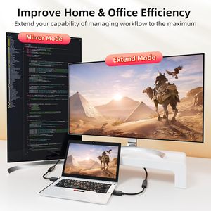 Adaptador SYONG Portátil <span class=keywords><strong>DisplayPort</strong></span> (DP) a <span class=keywords><strong>HDMI</strong></span> 4K30Hz Full HD, Transmisión de Video y Audio Compatible con Computadora, Laptop y TV - Product Image 2