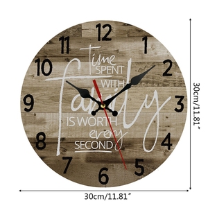 Orologio <span class=keywords><strong>da</strong></span> <span class=keywords><strong>parete</strong></span> rotondo in legno <span class=keywords><strong>da</strong></span> 12 pollici silenzioso orologio <span class=keywords><strong>da</strong></span> <span class=keywords><strong>parete</strong></span> antigraffio per la decorazione del negozio di caffè in <span class=keywords><strong>cucina</strong></span> - Product Image 5