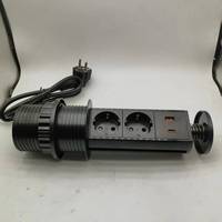 Prise de sol escamotable à prix d'usine, 2 prises Schuko, USB A&C à charge rapide, pour usage commercial et bureaux