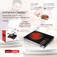 Table de cuisson à induction haute puissance 3500W pour restaurant, appareil de cuisine domestique, plaque à induction en céramique, cuisinière à induction infrarouge