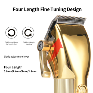 PRITECH – tondeuse à cheveux professionnelle sans fil, en métal doré, Rechargeable, pour <span class=keywords><strong>Babershop</strong></span>, haute qualité - Product Image 4