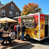 Fournitures pour camions de restauration mobiles, remorques alimentaires pour kebab et barbecue, camions de restauration entièrement équipés pour la vente aux États-Unis, remorques alimentaires en fibre de verre