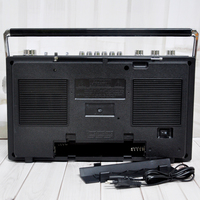 Grande Lectrice de Cassette Radio Double Rechargeable HD, Modèle Ancien Années 90, avec Enregistrement Sonore