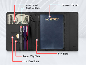 Cartera <span class=keywords><strong>de</strong></span> viaje MiLi MiTag <span class=keywords><strong>Duo</strong></span>, rastreador inteligente blanco y localizador, billetera antirrobo para pasaporte, funciona con <span class=keywords><strong>Google</strong></span> Find Hub y Apple Find My - Product Image 4