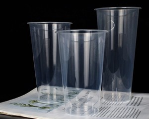 Tazas de bebidas de una sola pared personalizadas de 24oz, tazas de bebidas de plástico reciclado desechables PLA PET de 90mm para agua Mineral, Tequila y café - Product Image 5