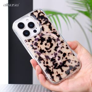 Coque de téléphone magnétique de luxe en résine antichoc de 1,5 mètre, motif écaille de tortue blonde, pour iPhone 17 Air, 17 Pro Max, 16 Pro Max - Product Image 5