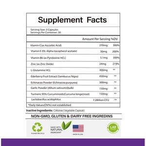 Bmt/ODM — supplément de Support Immune, kit d'intrusion compatible avec la <span class=keywords><strong>vitamine</strong></span> C E B6, Zinc l-glamine, fraise de fraise, ébène, turmerique, 250g - Product Image 4