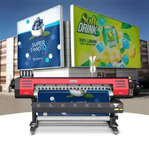 Fabriek 1900Mm Eco Oplosmiddel Printer Vinyl Wrap Flex Banner Poster Behang Drukmachine Twee I3200 Hoofd