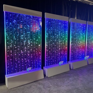 แผงไฟ LED ผนังน้ำอะคริลิคสีสันสดใสแบบเคลื่อนย้ายได้ ตกแต่งภายในอาคาร ขายดี - Product Image 5
