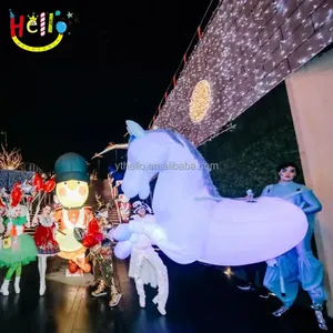 marketing and advertising parade colorful inflatable Unicorn Dress horse costume cartoon figure in advertising inflatables