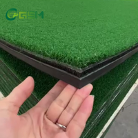 Mat Latihan Golf Profesional 3D-1 153D Plus dengan Alas Karet Stabil dan Nylon untuk Latihan Driving Range