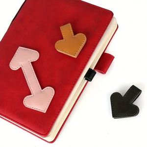 YY Heart Shape Magnetic Faux Leather <b>Bookmark</b> Letterpress Printed Reusable Modern Love Page Marker Perfect Gift for Book Lovers - Product Image 1