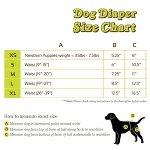HIPHOPPET Pañales para perros reutilizables lavables para cachorros masculinos y femeninos Almohadillas de entrenamiento con broches ajustables Protección para la incontinencia - Product Image 6