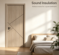 Porte intérieure moderne en WPC, isolation acoustique, revêtement plastique, chambre, appartement, hôtel