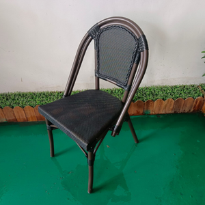 Chaise de salle à manger extérieure empilée en rotin et osier français Chaise de bistro en bambou de <span class=keywords><strong>Paris</strong></span> pour restaurant ou usage domestique - Product Image 3