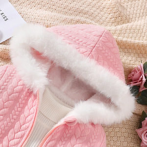 Warm Faux <strong>Fur</strong> Hooded Girls Long Winter <strong>Coat</strong> Quilted Flare Jacket Kids Casual Outwear Princess Padded Parka - Product Image 3