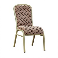 Chaise de banquet à assise courbée en tube de fer recouvert de toile de jute - Design minimaliste moderne - Revêtement en velours - Mousse haute élasticité - Hôtel/Restaurant