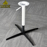 Noir métal aluminium croix jambe hauteur de levage réglable pivotant café salle à manger café école Table Base