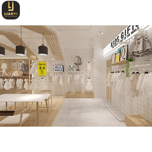 Hiện đại tùy chỉnh rắn gỗ bán lẻ Rack hiển thị cho trẻ em của quần áo Boutique đồ nội thất - Product Image 5