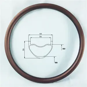 SoarRocs UD哑光自行车轮辋无钩碳纤维MTB轮辋29 32毫米深度40毫米宽度mtb轮辋27.5用于DH