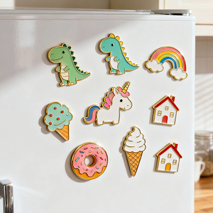 Autocollant Magnétique Pour Frigo – Bleu Motif Pièces – Amovible Et Décoratif