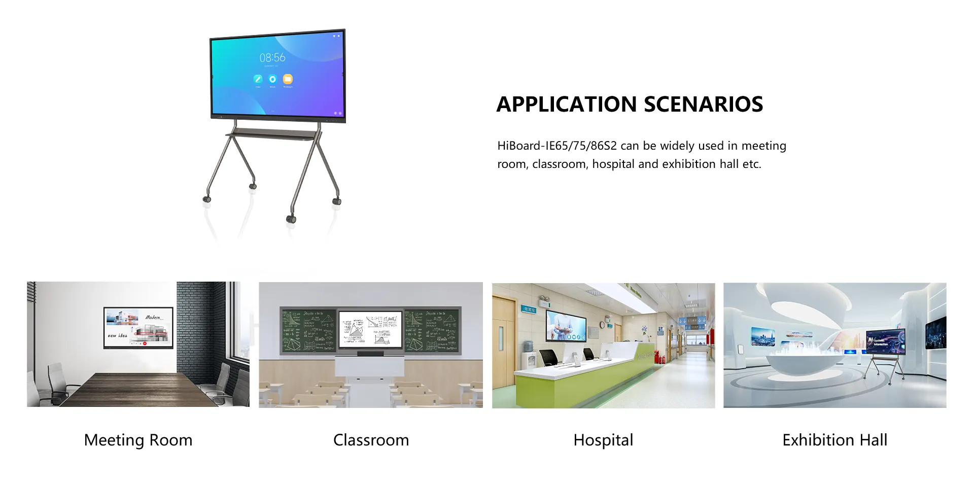 86 Digital Whiteboard 4K Display all in one pc smart classroom board android system 4k lcd display interactive flat panel