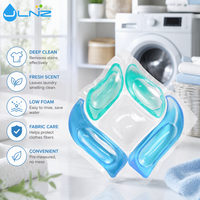 Pod Cuci Pakaian Konsentrat 3 in 1 Label Pribadi OEM, Aroma Tahan Lama, Kapsul Deterjen untuk Mesin Cuci
