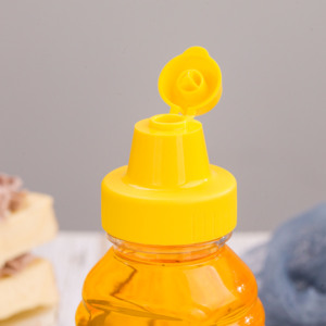 250ml nhựa trong suốt bóp chai cho mật ong cấp thực phẩm rõ ràng container với an toàn mũ dễ dàng thiết kế dòng chảy - Product Image 5